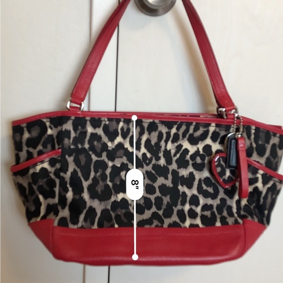 COACH OCELOT LEOPARD CARRIE PARK TOTEBAG - Picture 5 of 16